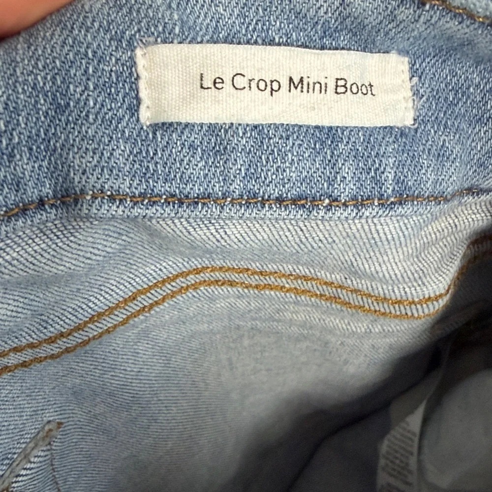 FRAME Le Crop Mini Boot Light Wash Raw Hem Jeans‎ Size 30 - Picture 4 of 6